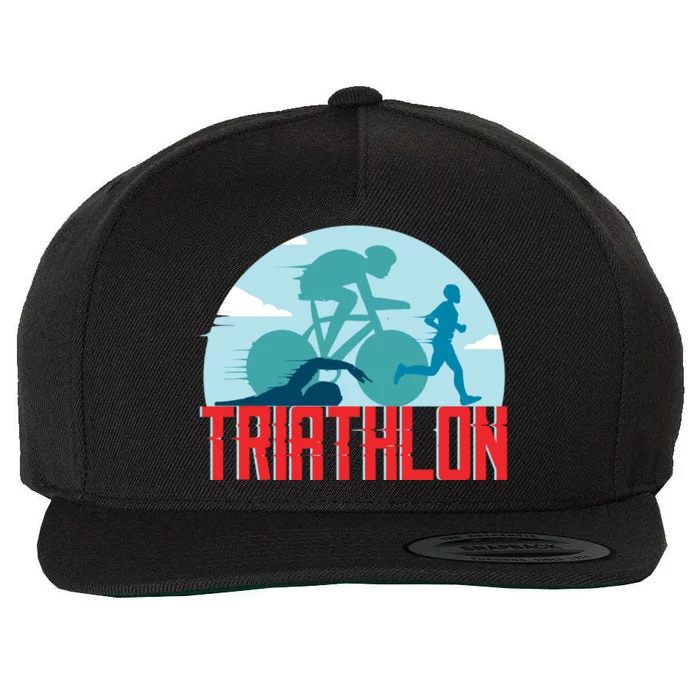 That Says Triathlon Gift Wool Snapback Cap