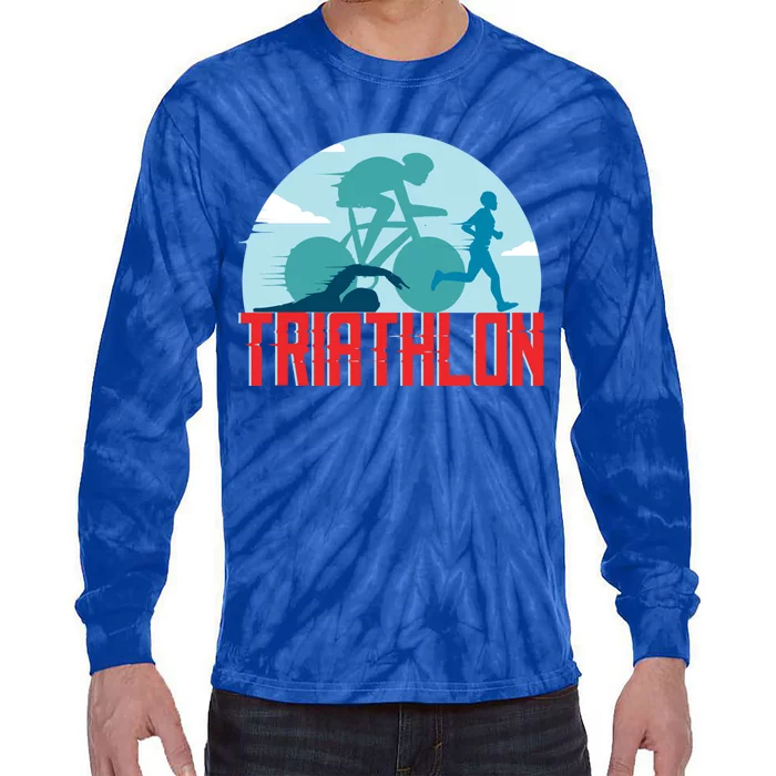 That Says Triathlon Gift Tie-Dye Long Sleeve Shirt