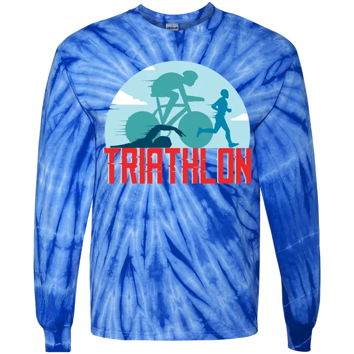 That Says Triathlon Gift Tie-Dye Long Sleeve Shirt