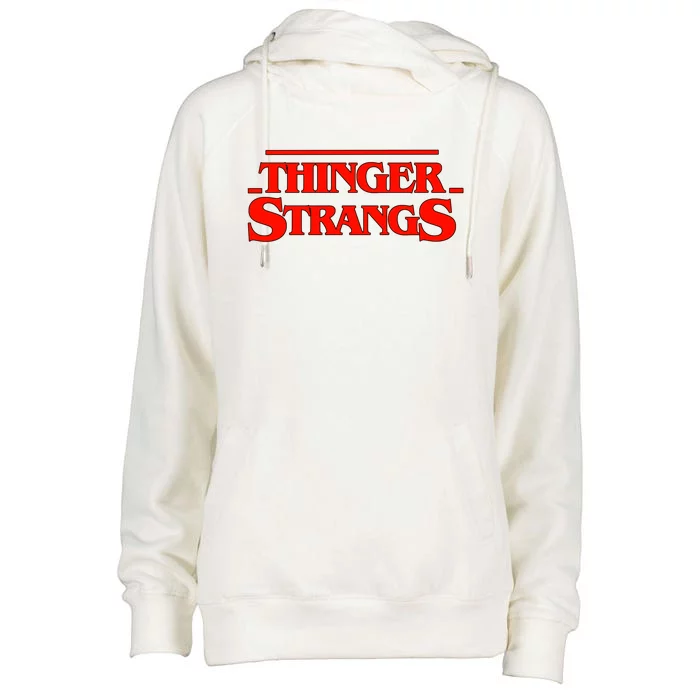 Thinger Strangs Womens Funnel Neck Pullover Hood