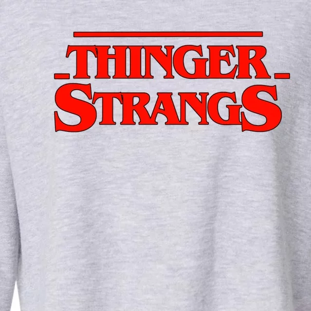 Thinger Strangs Cropped Pullover Crew