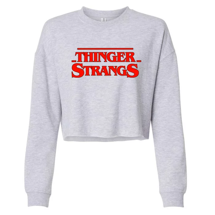 Thinger Strangs Cropped Pullover Crew