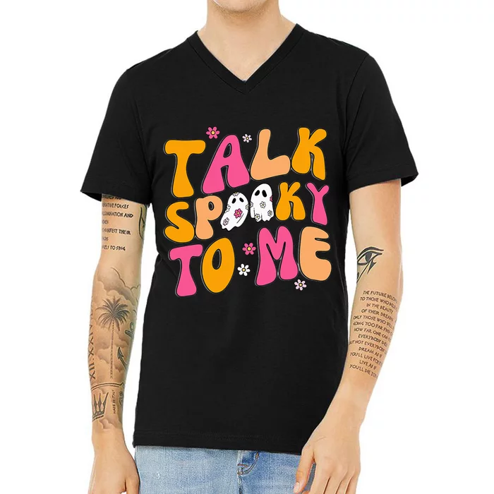 Talk Spooky To Me V-Neck T-Shirt