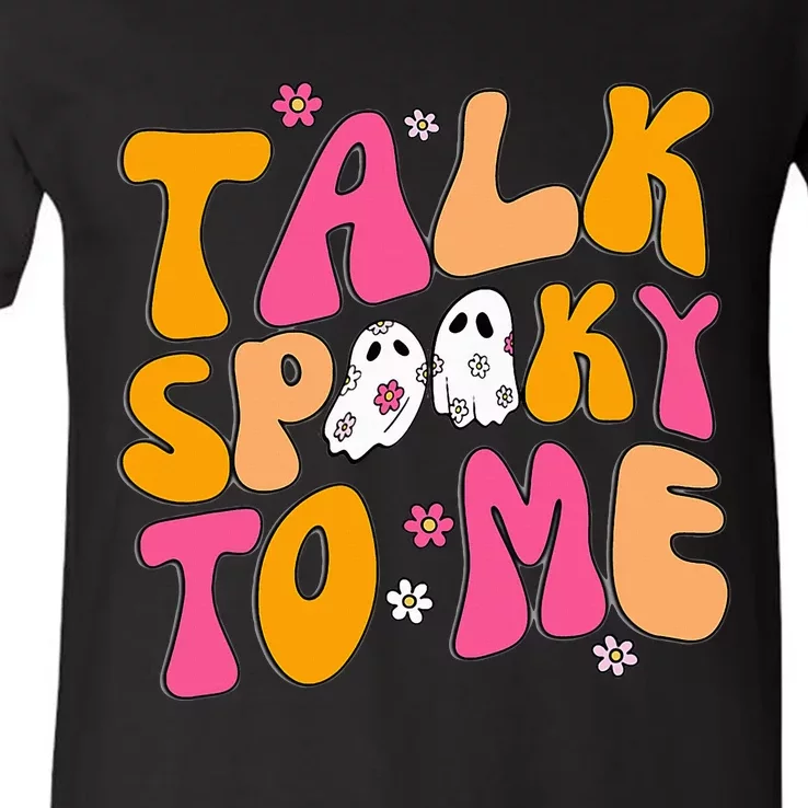 Talk Spooky To Me V-Neck T-Shirt