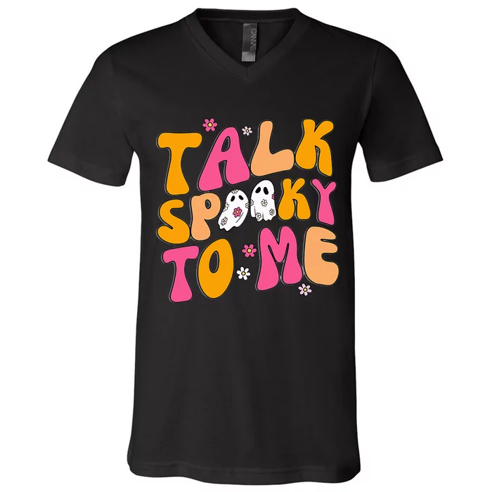 Talk Spooky To Me V-Neck T-Shirt