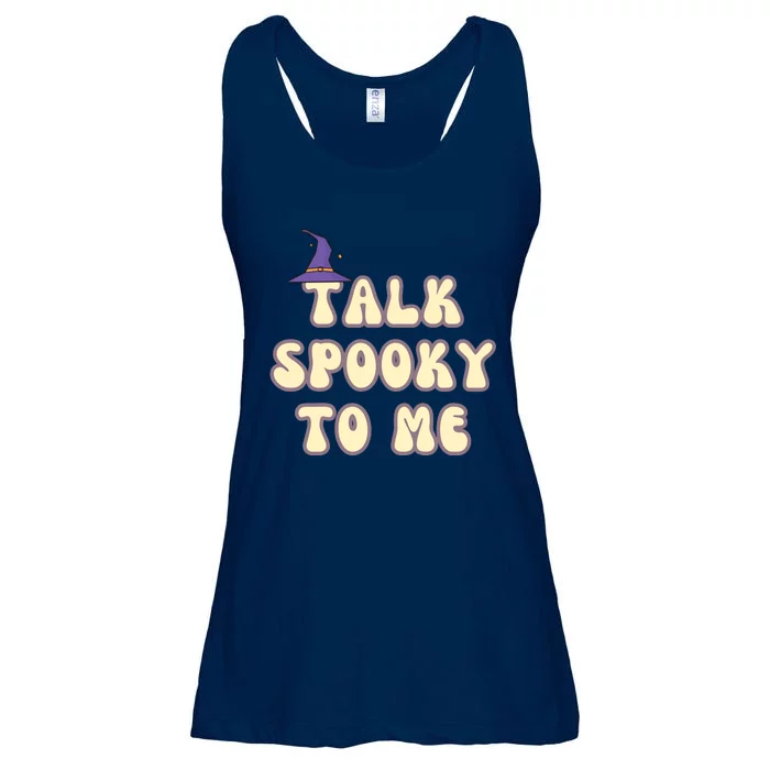 Talk Spooky To Me Funny Halloween Ladies Essential Flowy Tank