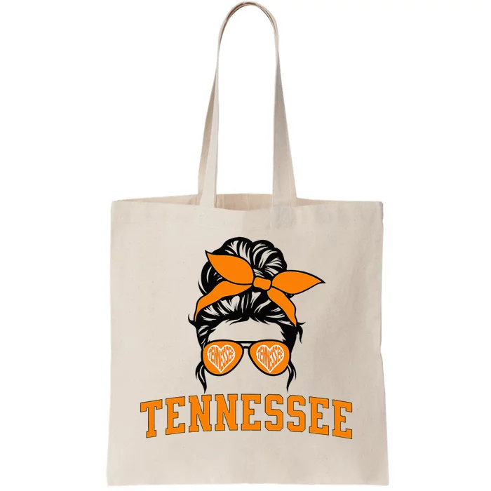 Tennessee State Tn Orange Fan Messy Bun Hair Tote Bag