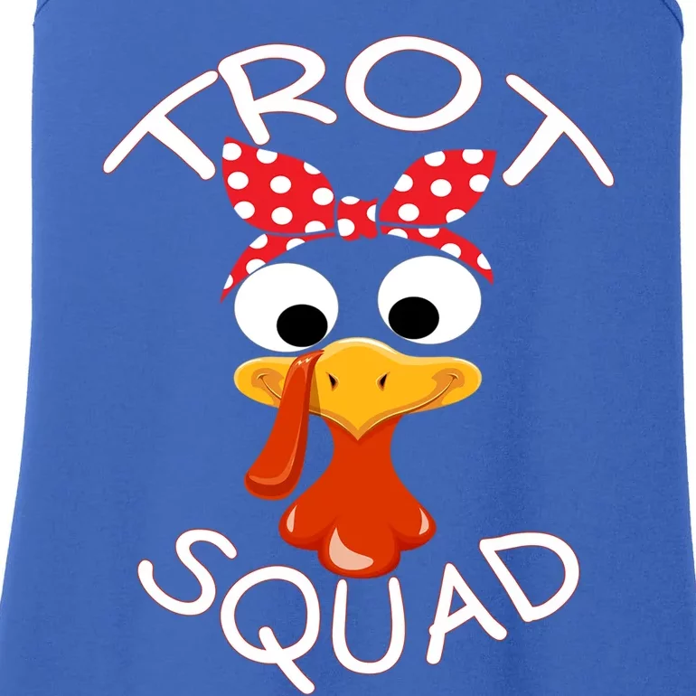 Trot Squad Turkey Thanksgiving Turkey Face Family Matching Gift Ladies Essential Tank