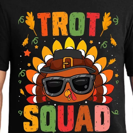 Trot Squad thanksgiving turkey trot 5k Running Marathon 2021 Pajama Set