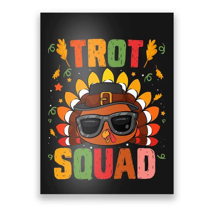 Trot Squad thanksgiving turkey trot 5k Running Marathon 2021 Poster