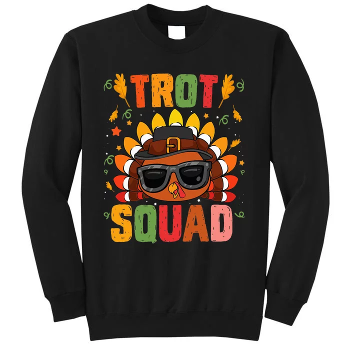 Trot Squad thanksgiving turkey trot 5k Running Marathon 2021 Tall Sweatshirt