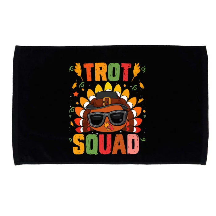 Trot Squad thanksgiving turkey trot 5k Running Marathon 2021 Microfiber Hand Towel