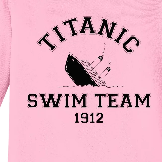 Titanic Swim Team Sports History Buff Sarcastic Baby Long Sleeve Bodysuit