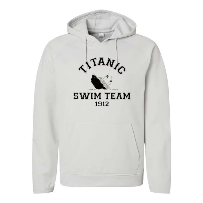 Titanic Swim Team Sports History Buff Sarcastic Performance Fleece Hoodie