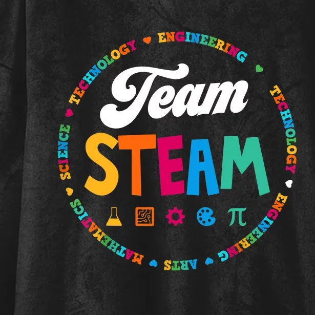 Team STEAM Teacher Back to School STEM Special Pre-K 1st Hooded Wearable Blanket