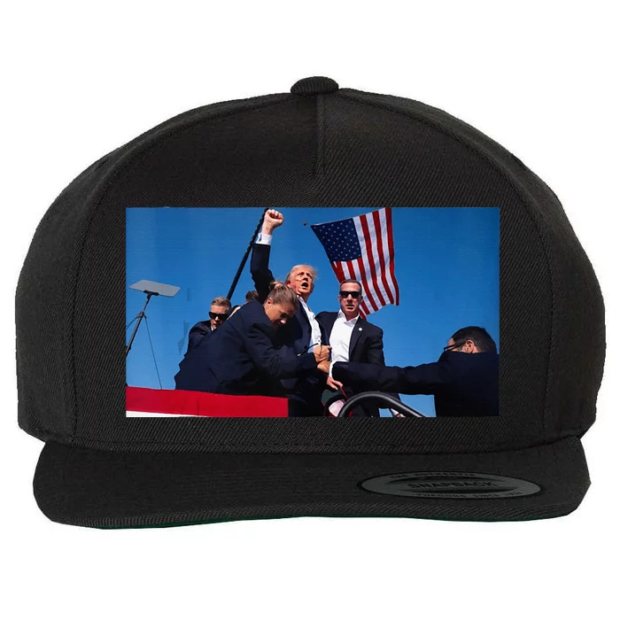 Trump Shooting Wool Snapback Cap