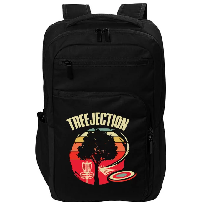 Treejection Stupid Tree Disc Golf Ultimate Frisbee Golf Cool Gift Impact Tech Backpack