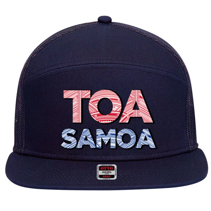 Toa Samoa 7 Panel Mesh Trucker Snapback Hat