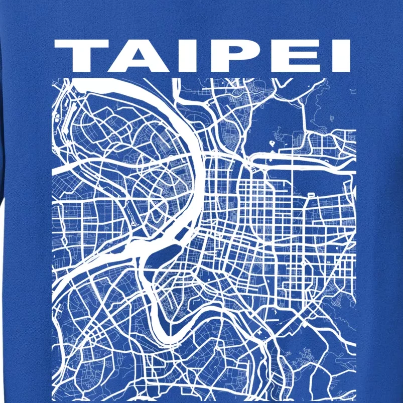 Taiwan Souvenir Taipei City Street Map Gift Tall Sweatshirt