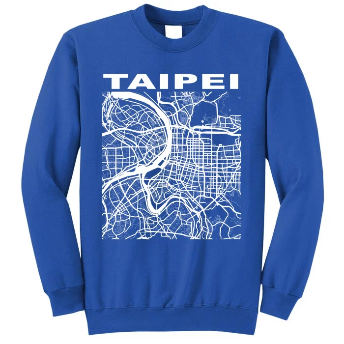 Taiwan Souvenir Taipei City Street Map Gift Tall Sweatshirt