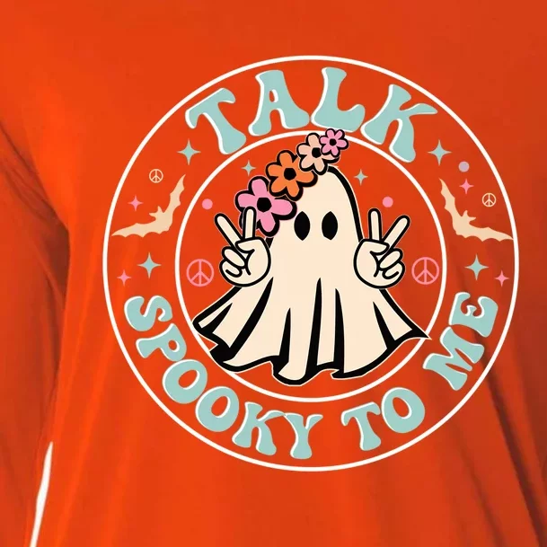 Talk Spooky To Me Cute Funny Groovy Halloween Cool Gift Cooling Performance Long Sleeve Crew