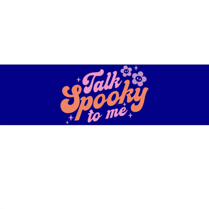 Talk Spooky To Me Floral Groovy Halloween Costumes Gift Bumper Sticker