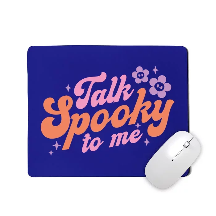 Talk Spooky To Me Floral Groovy Halloween Costumes Gift Mousepad