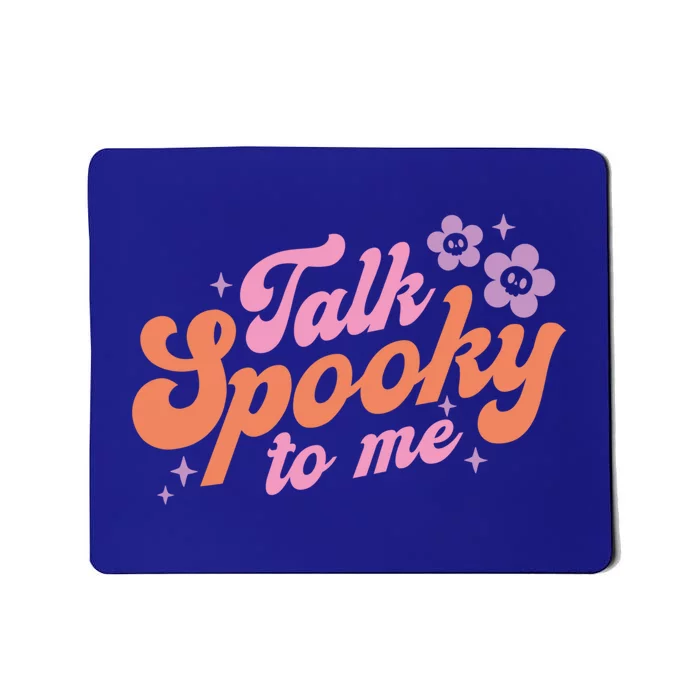 Talk Spooky To Me Floral Groovy Halloween Costumes Gift Mousepad