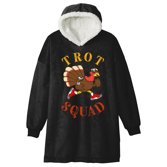 Trot Squad Thanksgiving Turkey Trot Costume Hooded Wearable Blanket