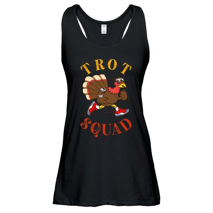 Trot Squad Thanksgiving Turkey Trot Costume Ladies Essential Flowy Tank