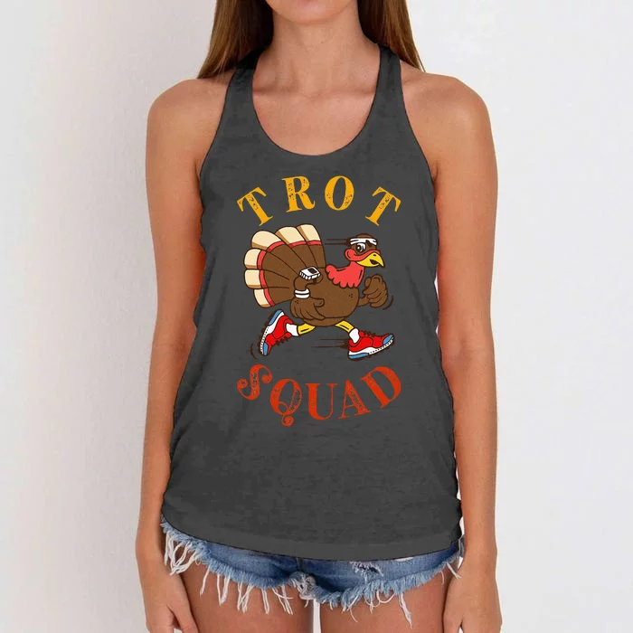 Trot Squad Thanksgiving Turkey Trot Costume Women's Knotted Racerback Tank