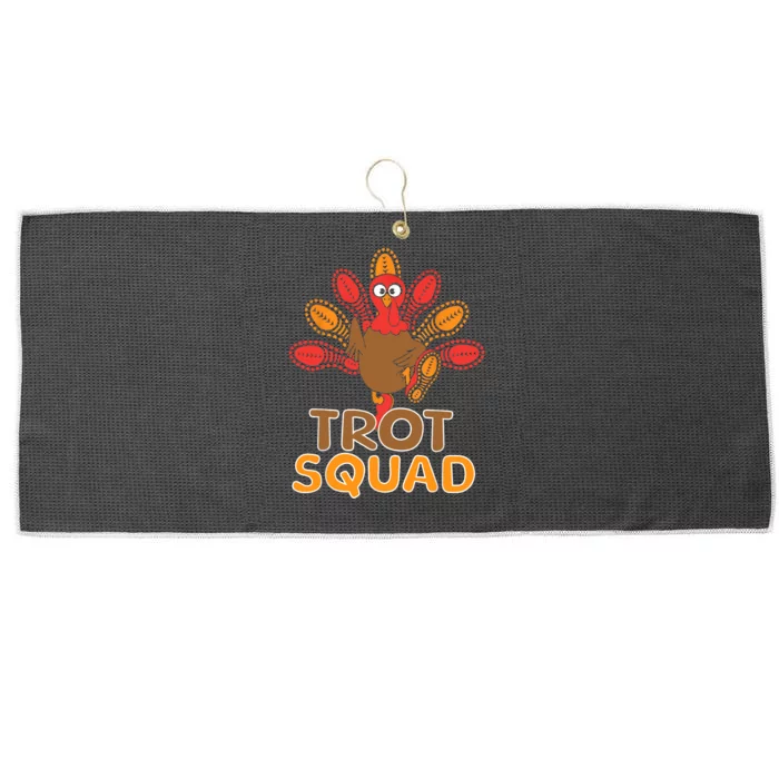 Trot Squad Turkey Trot Family Thanksgiving Running Marathon Large Microfiber Waffle Golf Towel