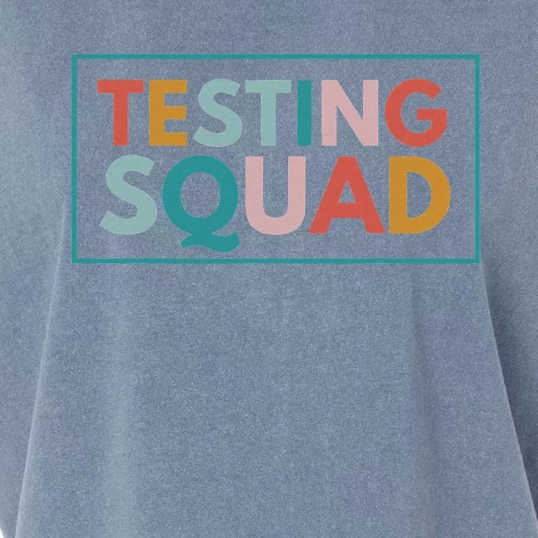 Testing Squad Test Day Motivational For Teacher Garment-Dyed Women's Muscle Tee