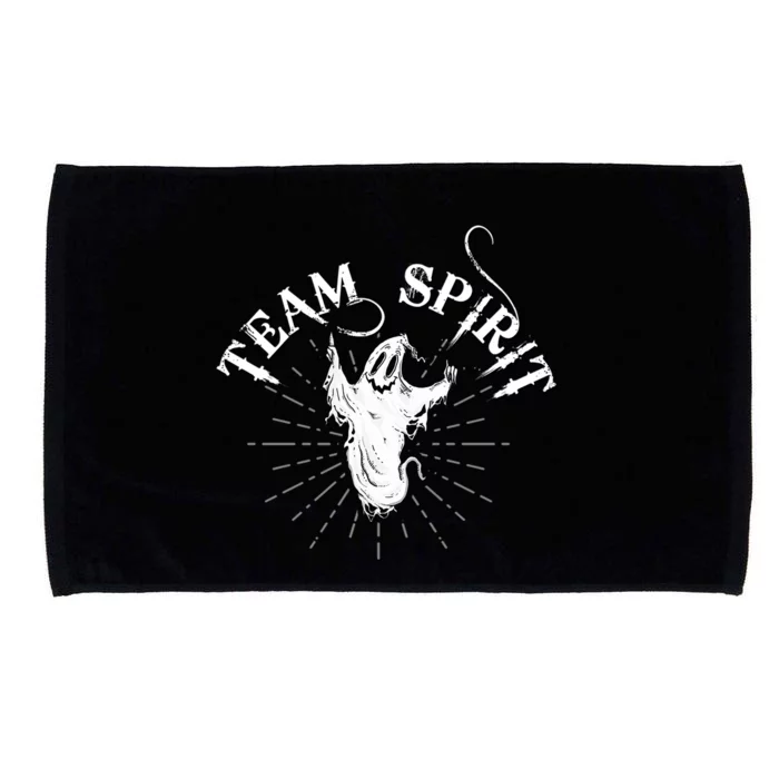 Team Spirit Tattered Halloween Ghost Funny Gift Microfiber Hand Towel