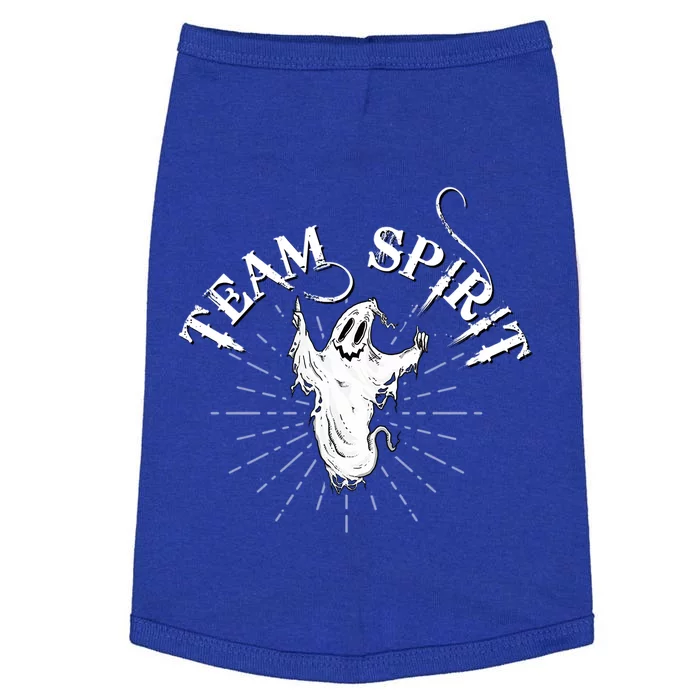 Team Spirit Tattered Halloween Ghost Funny Gift Doggie Tank