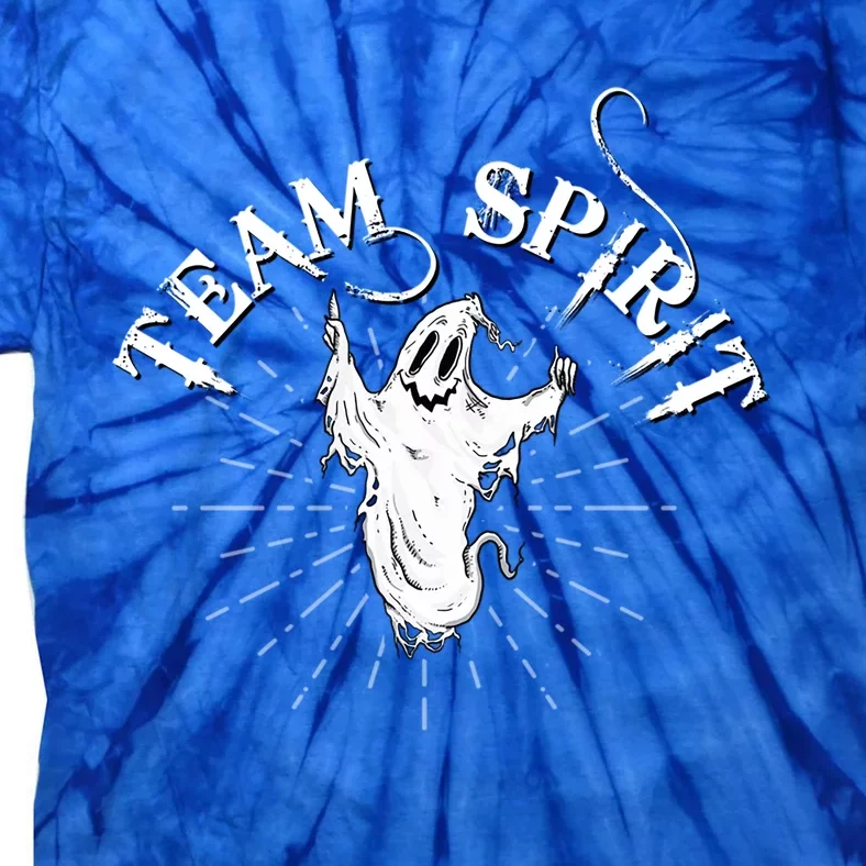 Team Spirit Tattered Halloween Ghost Funny Gift Tie-Dye T-Shirt