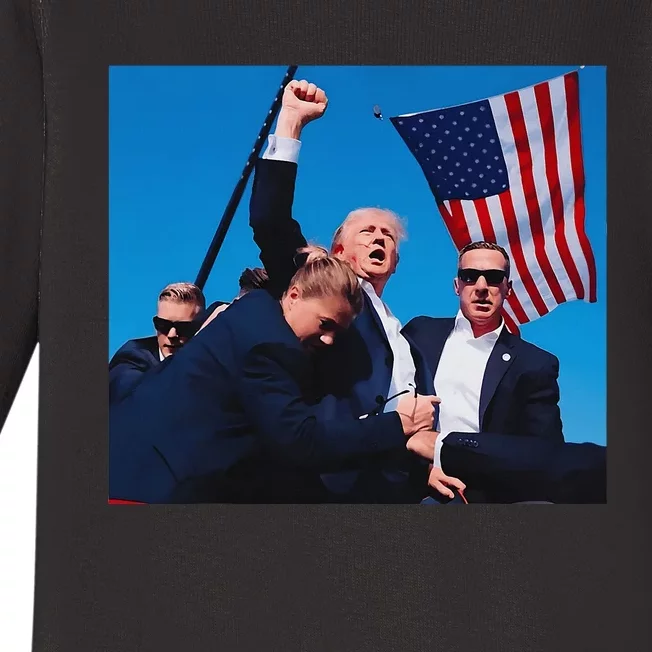 Trump Shot Trump Shooting Trump 2024 Baby Long Sleeve Bodysuit