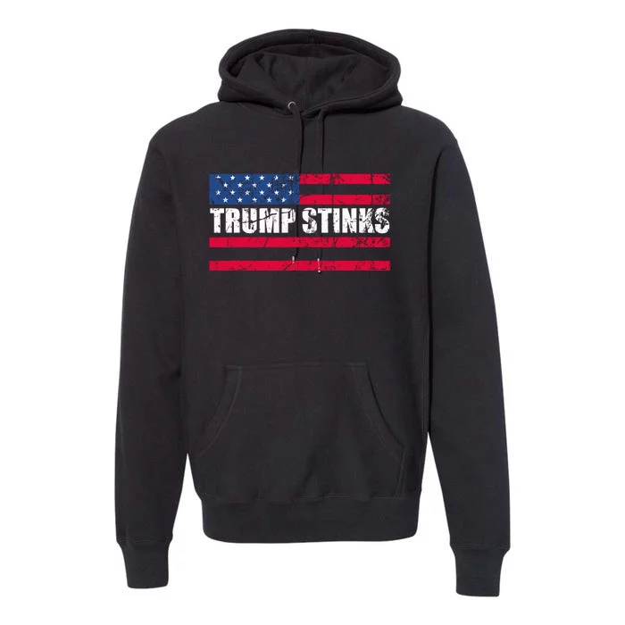 Trump Smells Trump Stinks Vintage Premium Hoodie