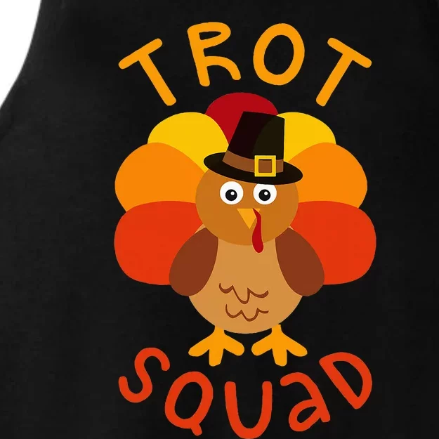 Trot Squad Turkey Pilgrim Costume Ladies Tri-Blend Wicking Tank