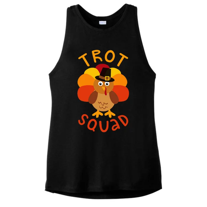 Trot Squad Turkey Pilgrim Costume Ladies Tri-Blend Wicking Tank