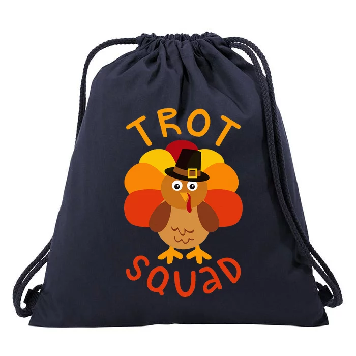 Trot Squad Turkey Pilgrim Costume Drawstring Bag