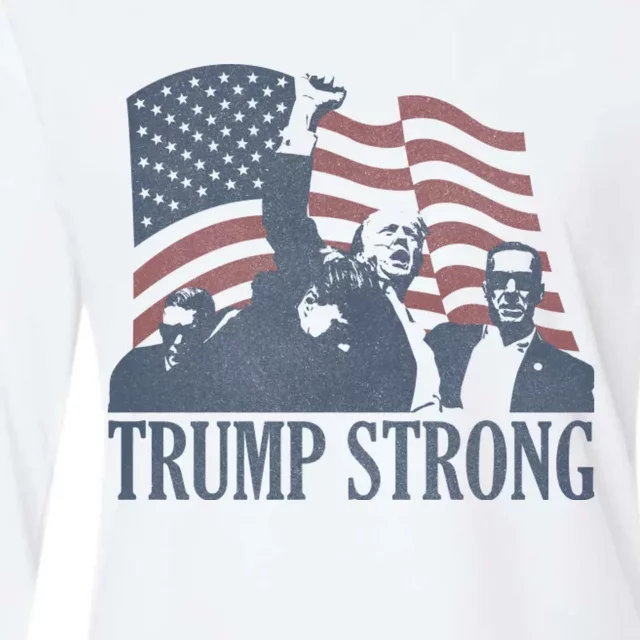 Trump Strong Womens Cotton Relaxed Long Sleeve T-Shirt