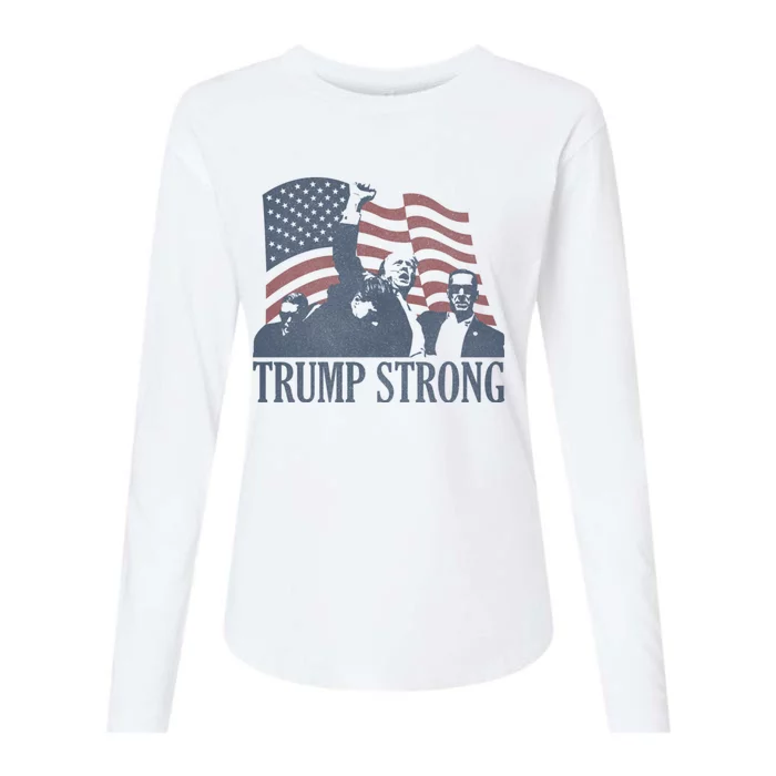 Trump Strong Womens Cotton Relaxed Long Sleeve T-Shirt