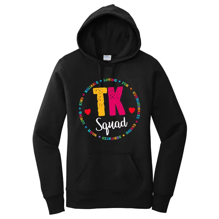 TK Squad Tee Transitional Kindergarten Teacher Team Crew Women's Pullover Hoodie