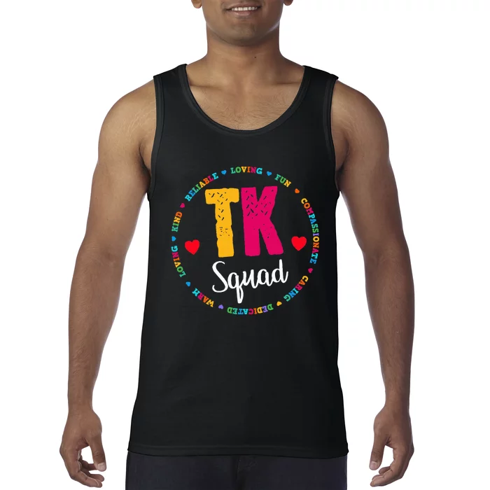 TK Squad Tee Transitional Kindergarten Teacher Team Crew Tank Top