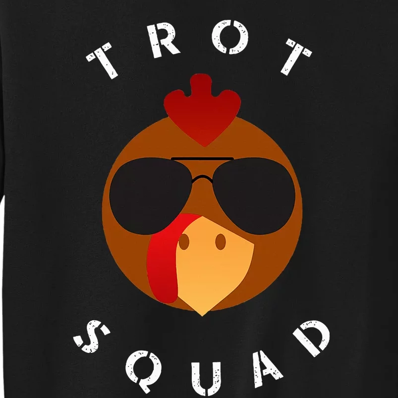 Trot Squad Turkey Face With Sunglasses Sweatshirt