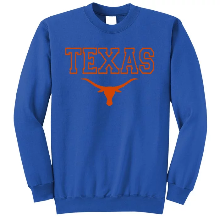 Texas State Tx Vintage Bull Head Proud Texans Tall Sweatshirt