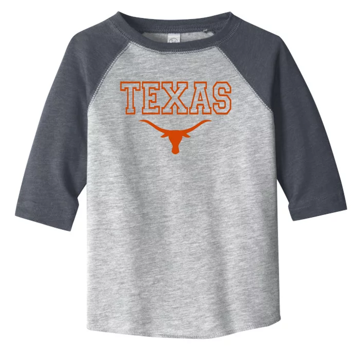 Texas State Tx Vintage Bull Head Proud Texans Toddler Fine Jersey T-Shirt