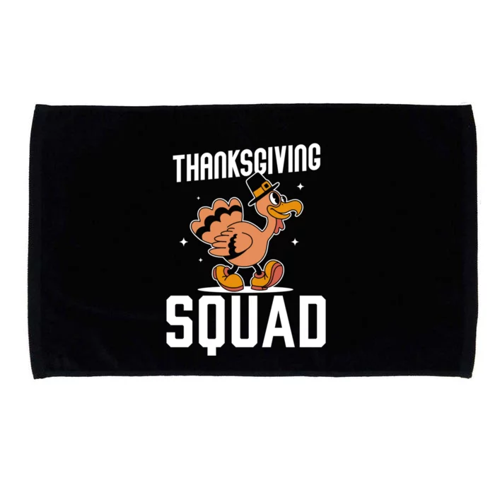 Thanksgiving Squad Turkeys Lover Cute Family Thanksgiving Gift Microfiber Hand Towel