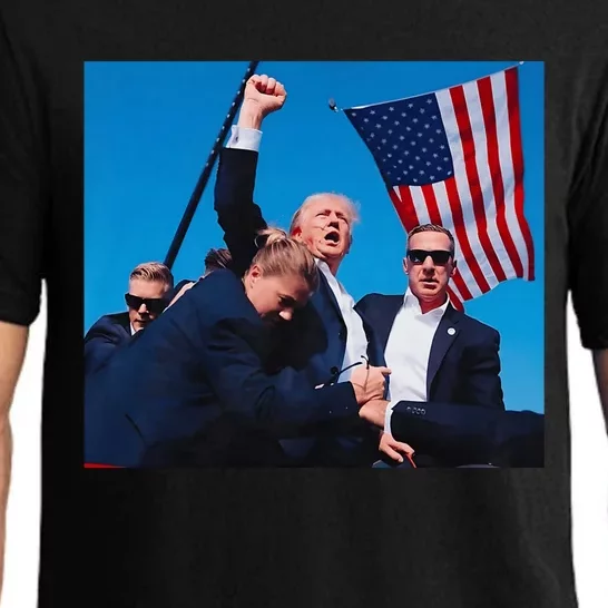 Trump Shot Trump Shooting Trump 2024 Donald Trump Fight Fist 2024 Pajama Set